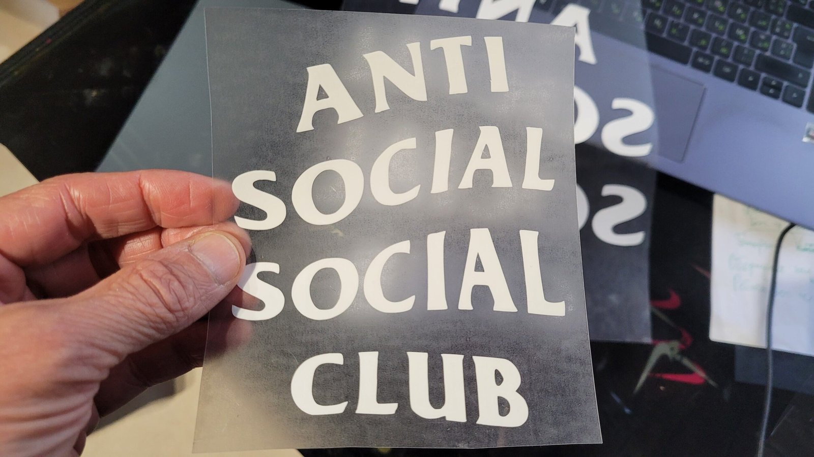 Anti Social Club Logo Iron-on Sticker (heat transfer) - Image 2