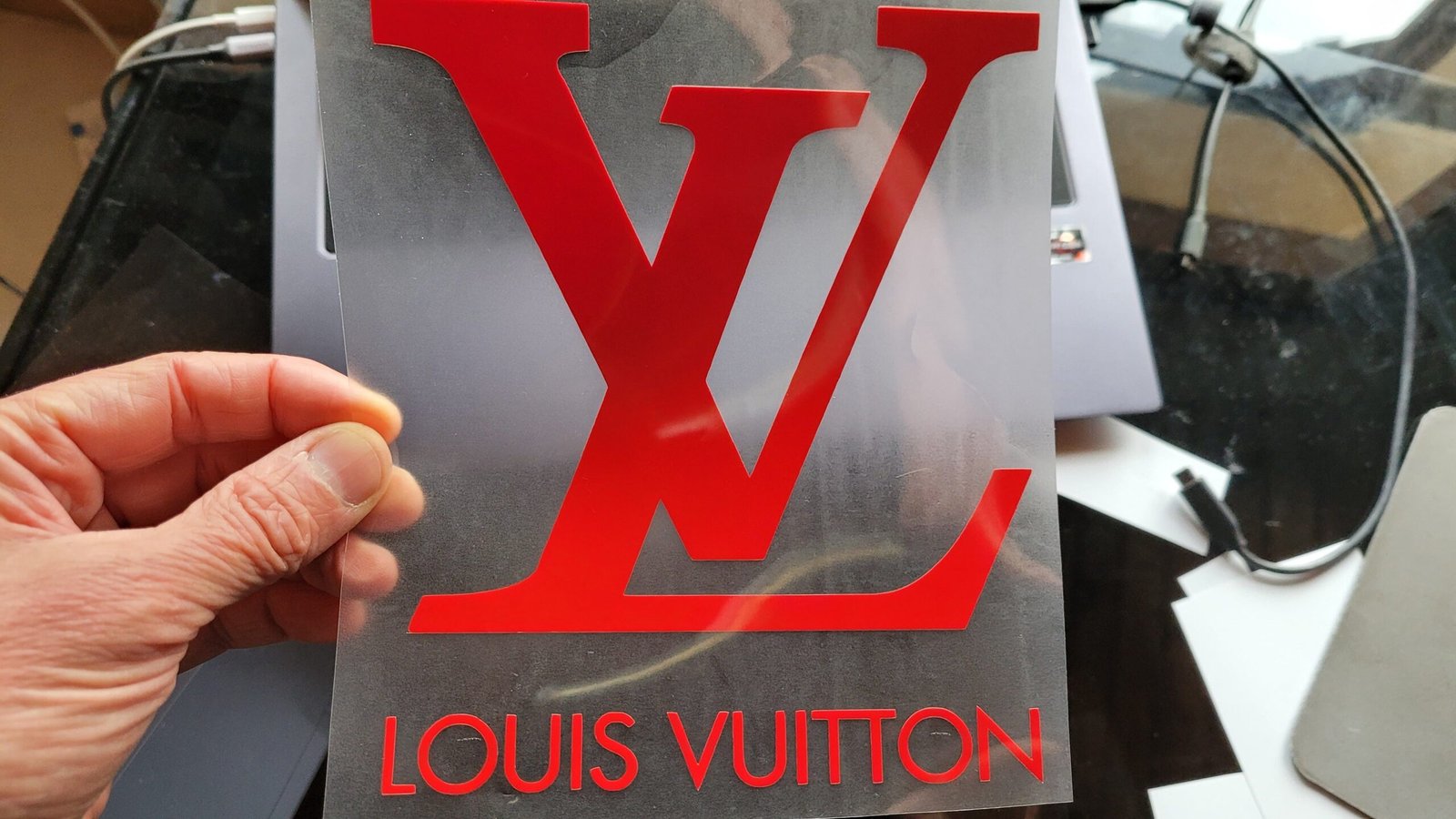 LV Luis Vuitton Logo Iron-on Decal (heat transfer) - Image 5