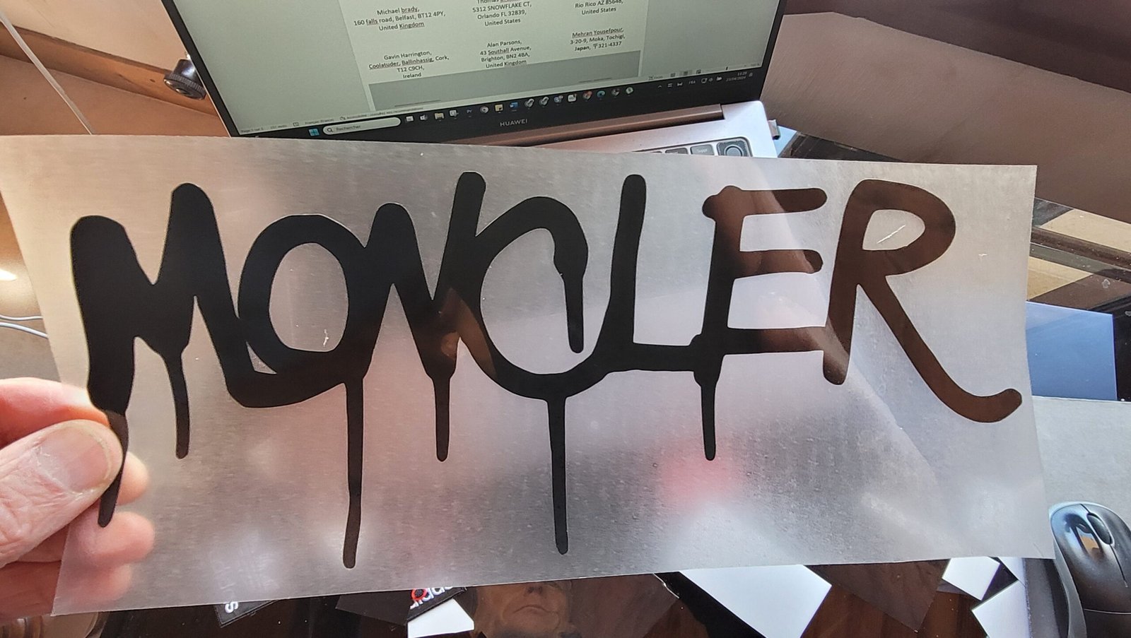 Moncler dripping logo Sticker Iron-on - Image 2