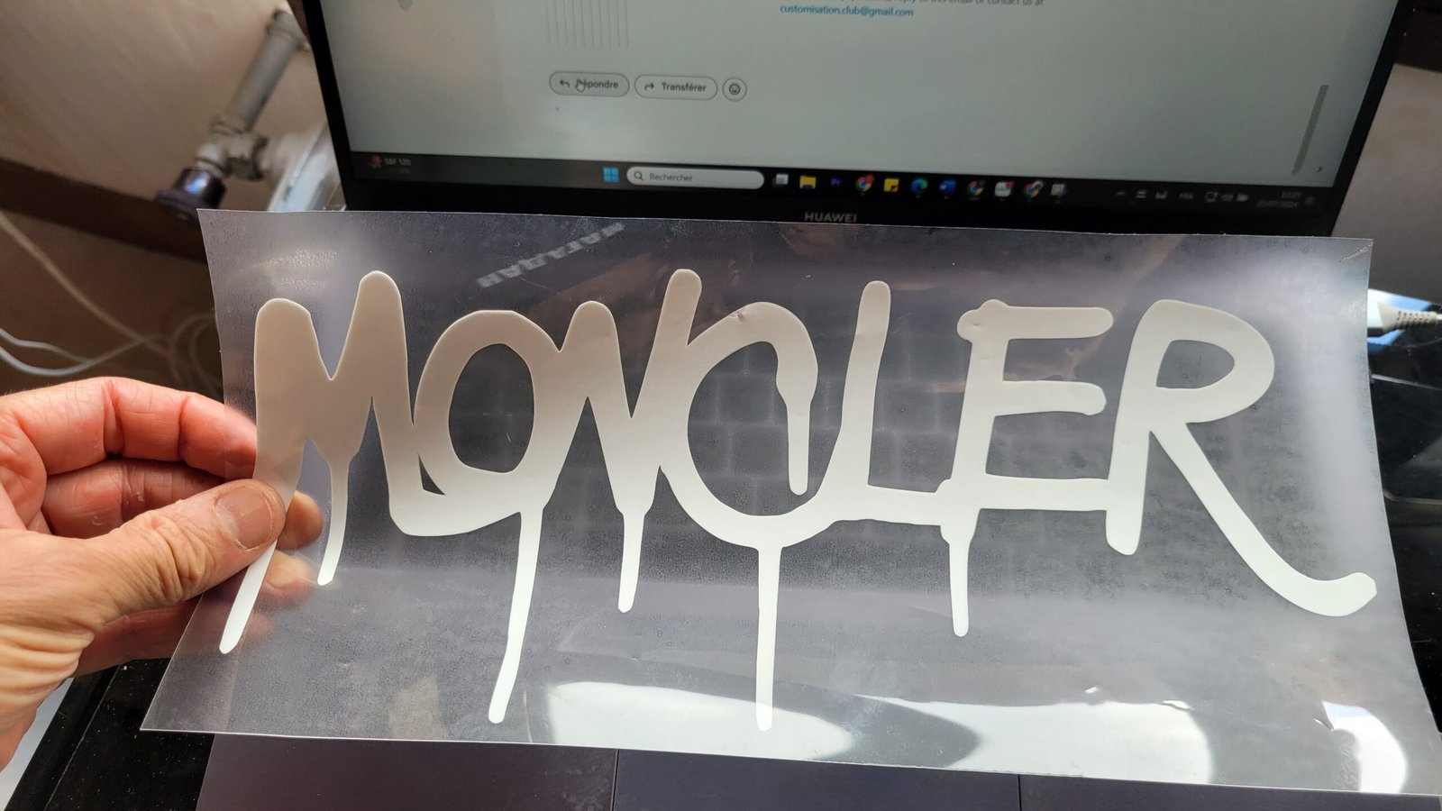 Moncler dripping logo Sticker Iron-on - Image 3