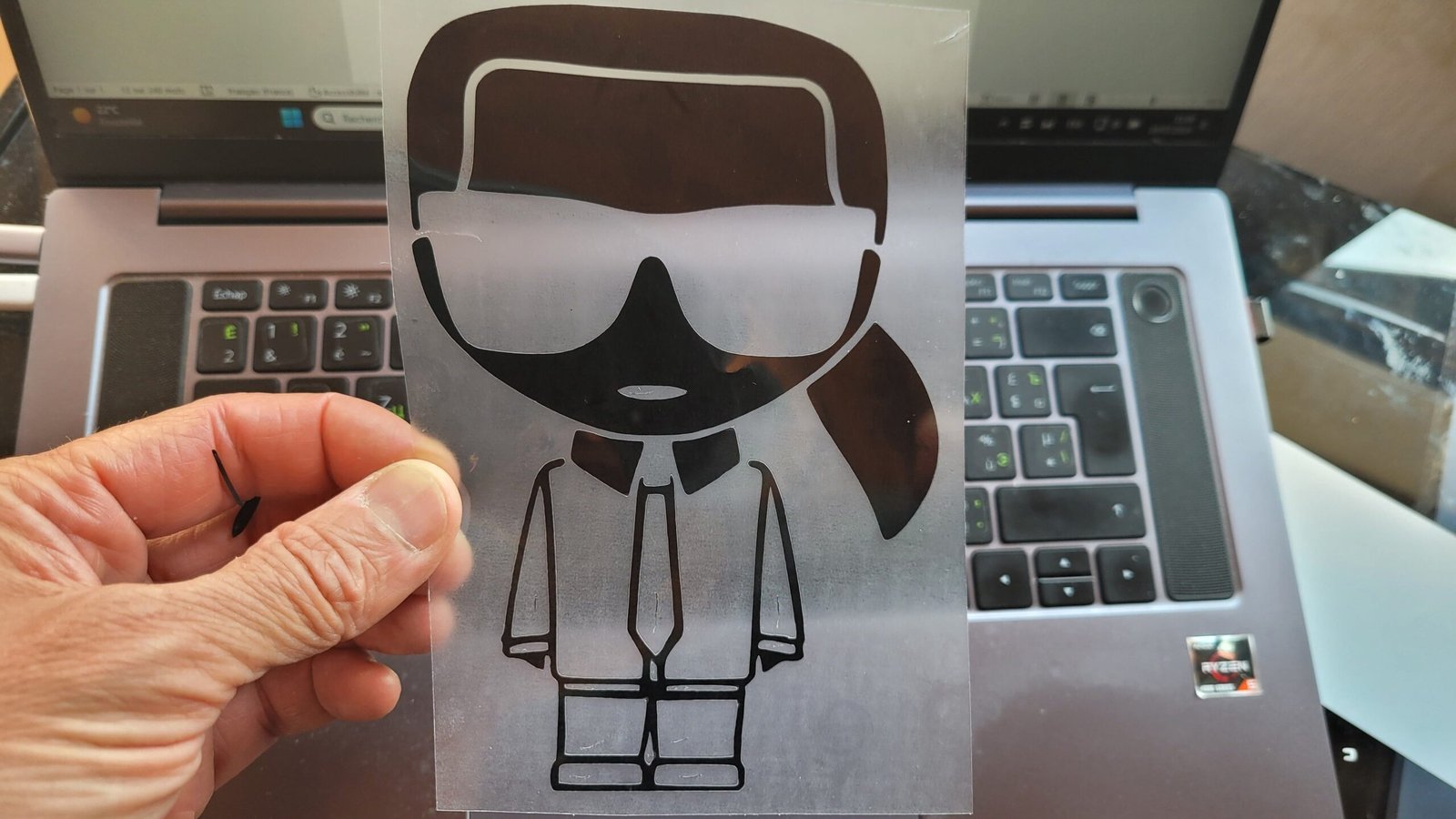 Karl Lagerfeld Logo Kid Manga Iron-on Sticker