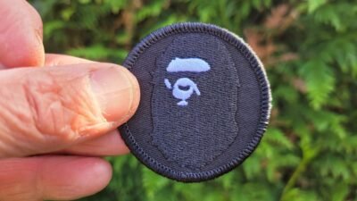 Bape Black Embroidered patch Logo