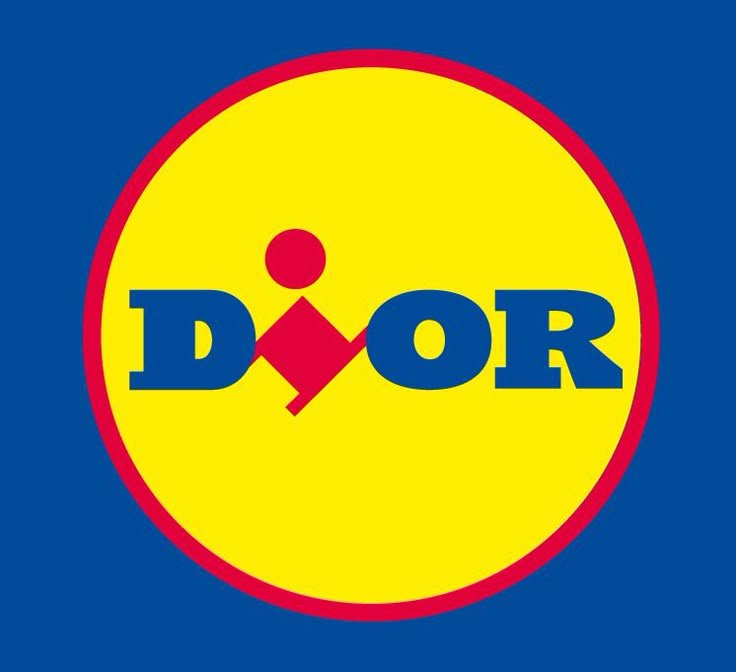 lidl x Dior Logo Iron-On Patch – Full-Color Print