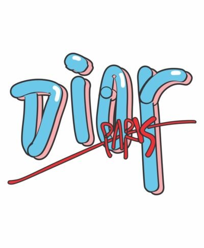 Dior Paris Blue Sky colored Logo Iron-on (heat transfer)