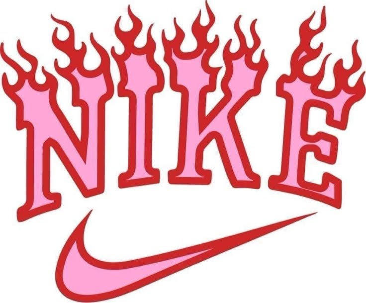 Nike Burning Pink Full Color Logo (heat transfer)