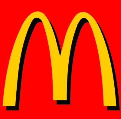 McDonalds Logo Iron-On Patch – Full-Color Print