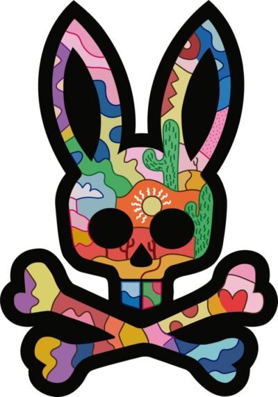 Psycho Bunny Full Color Logo (heat transfer)