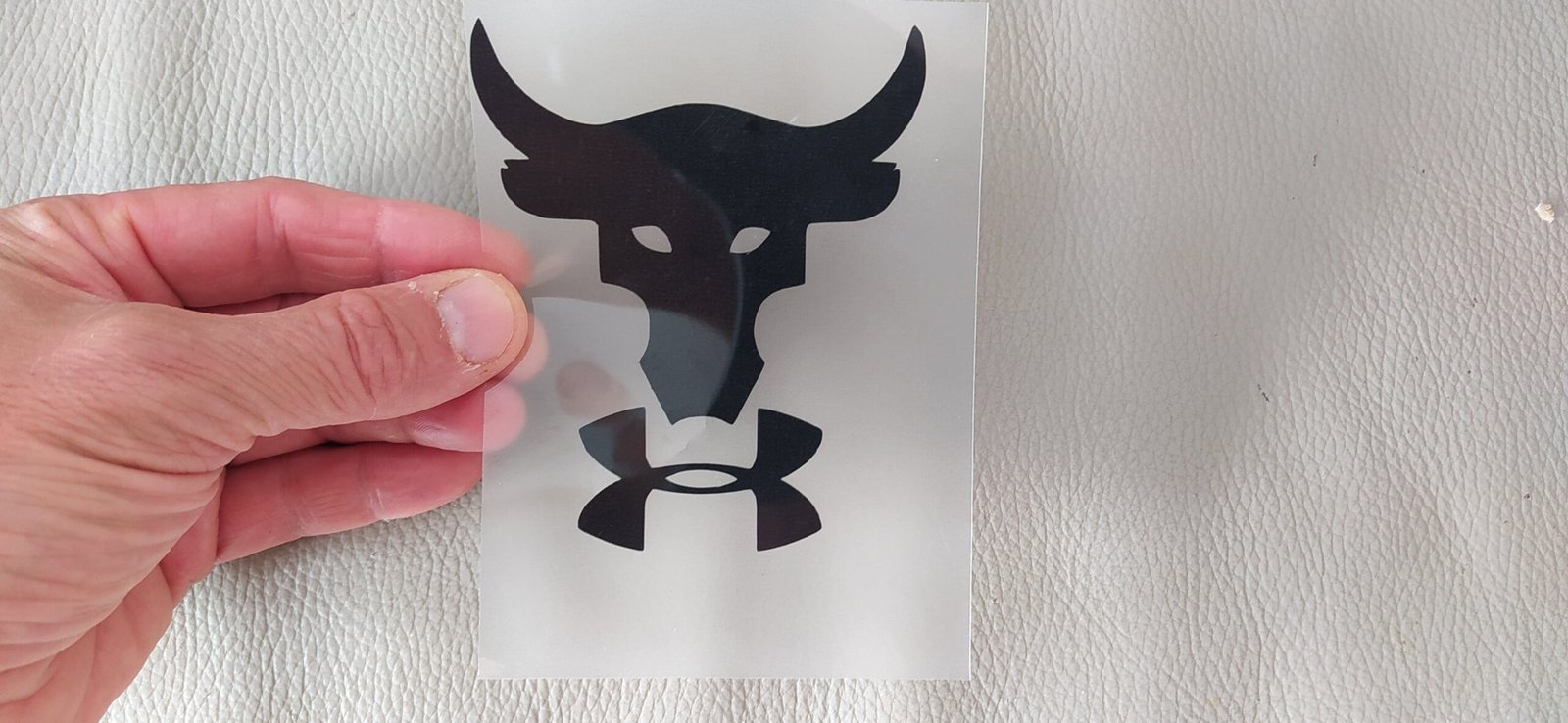 The Rock bull skull Under Armour Logo Iron-on Sticker (heat transfer) - Image 2