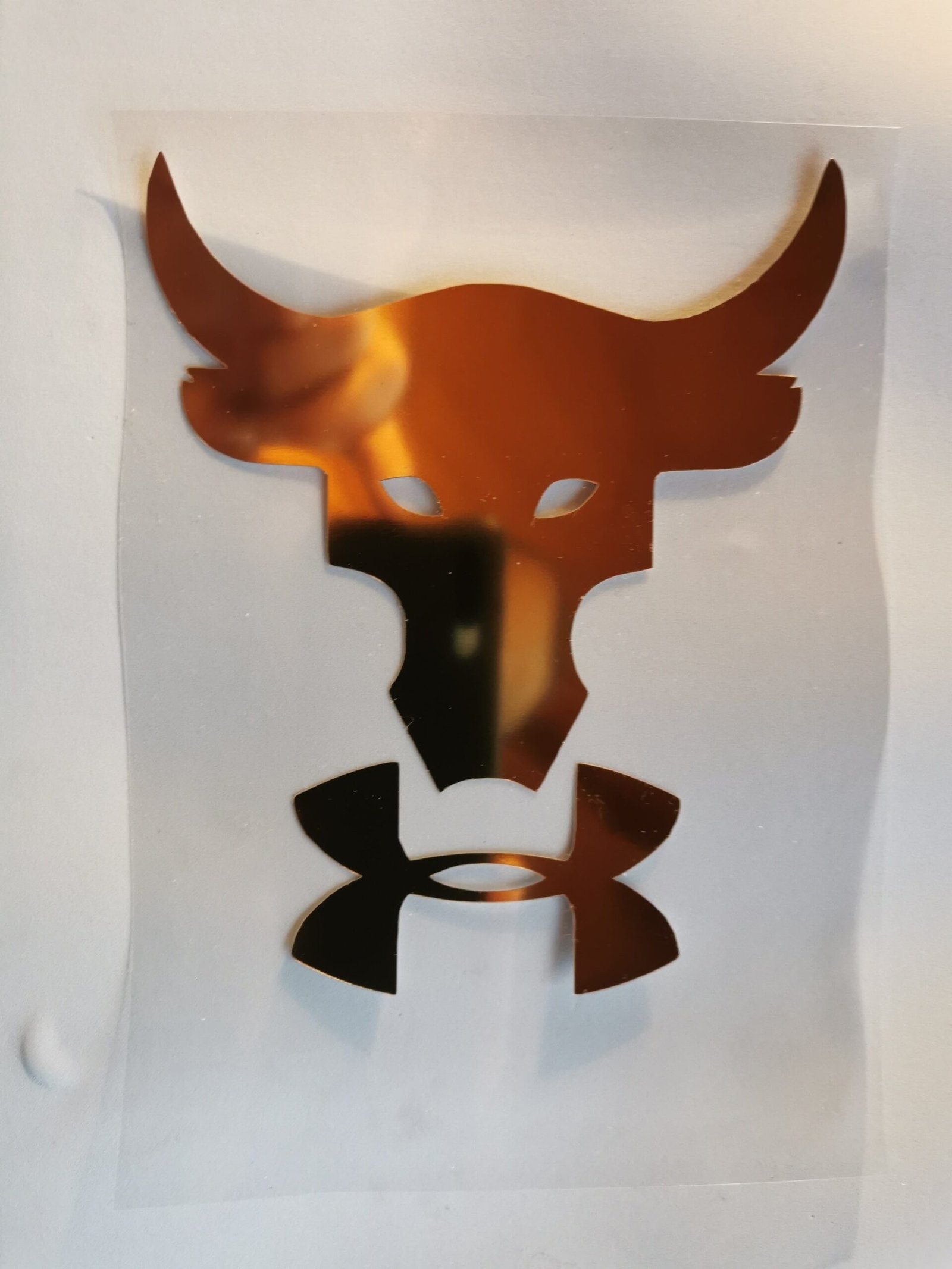 The Rock bull skull Under Armour Logo Iron-on Sticker (heat transfer) - Image 3