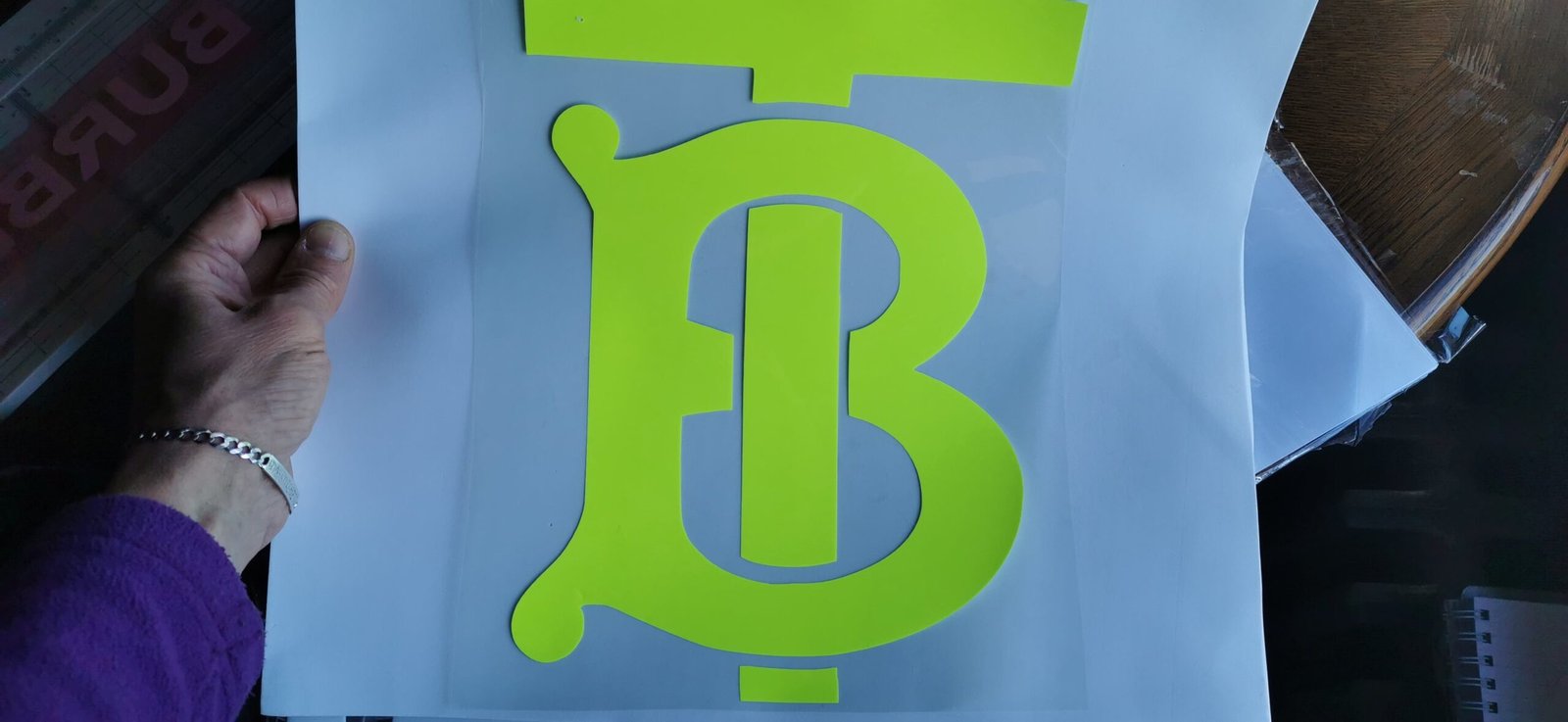 Burberry TB Logo Sticker Iron-on - Image 2