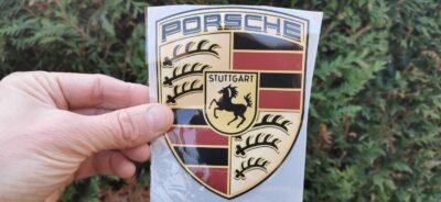 Iron on Sticker Porshe Color Logo