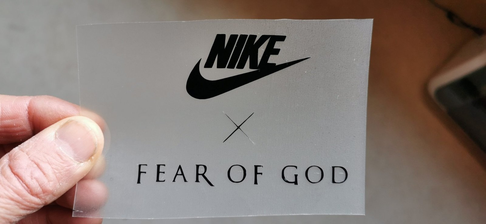Nike x Fear of God Logo Iron-on Sticker (heat transfer) - Image 2