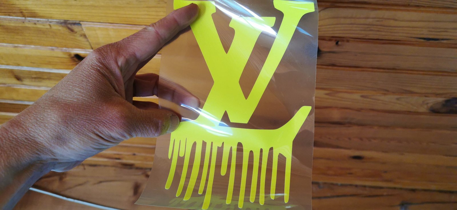 LV Louis Vuitton Logo Dripping Sticker Iron-on - Image 4