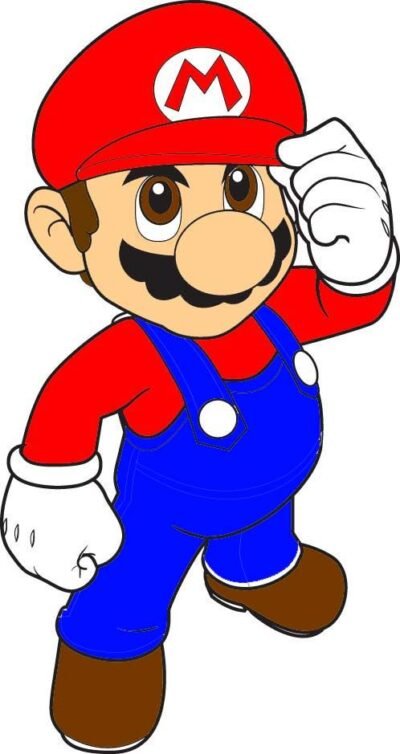 Mario Logo Iron-On Patch – Full-Color Print