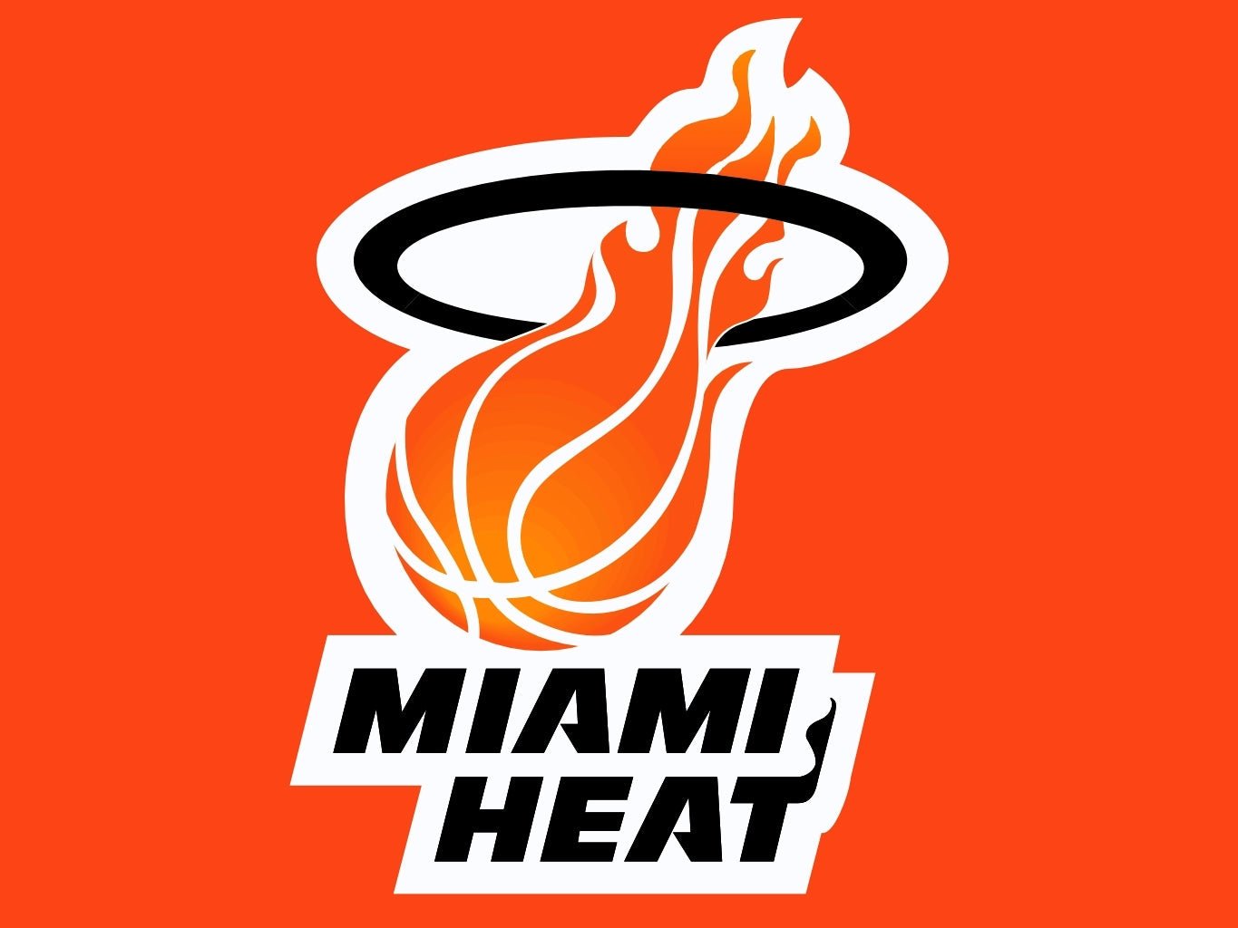 Miami Heat Color Iron-on - Heat Transfer Logo