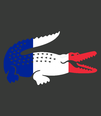 Lacoste flag colored Logo Iron-on (heat transfer)