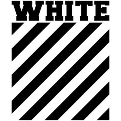 OFF WHITE "White" Iron-on Decal (heat transfer)