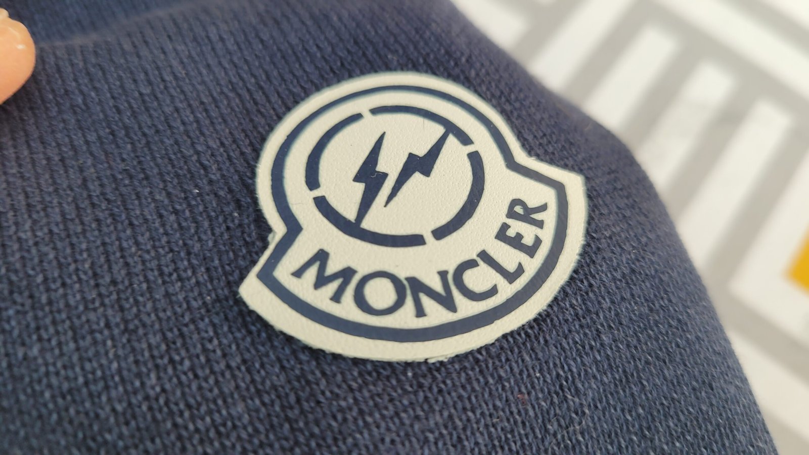 Moncler iron on real leather patch - Image 3