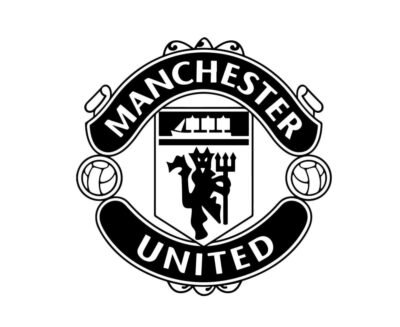 Manchester United Black and White Logo Iron-on