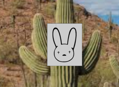 Bad Bunny Logo Iron-On Heat Transfer